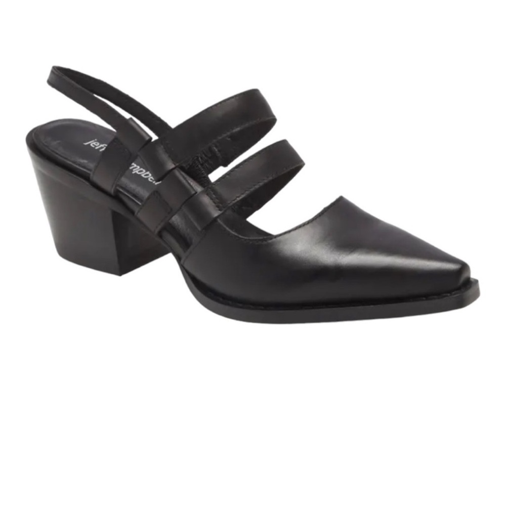 Jeffrey Campbell Black, pointed toe, block heel, Arkle size 9 (fits like an 8.5)